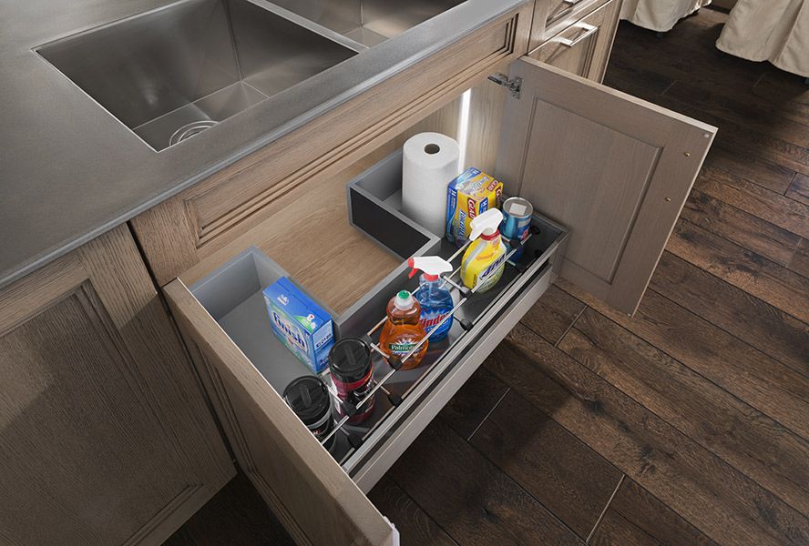 underground room under kitchen sink