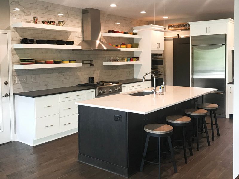 White Kitchen with Open Shelving