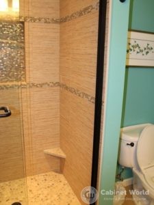Custom Tile Shower with Oil Rubbed Bronze Hardware