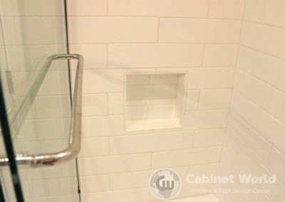Tile Shower with Inset Shelf