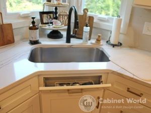 Front Sink Tip Out Tray