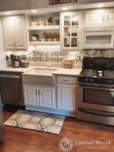 Painted Kitchen Cabinets with Farmhouse Sink